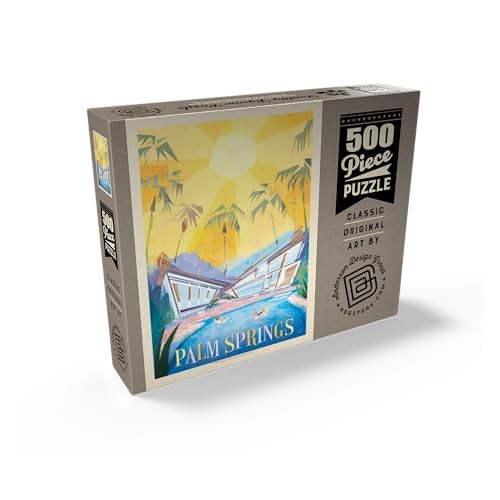 MyPuzzle.com MyPuzzle Palm Springs CA Mod Design Vintage Poster Premium 500 Piece Jigsaw Puzzle for Adults - Image 5