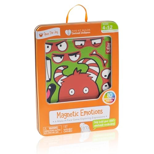 Open The Joy Magnetic Emotions Playset Explore Learn and Express Feelings with Mix and Match Magnetic Characters and Expressive Faces Ages 4 and Up - Image 1