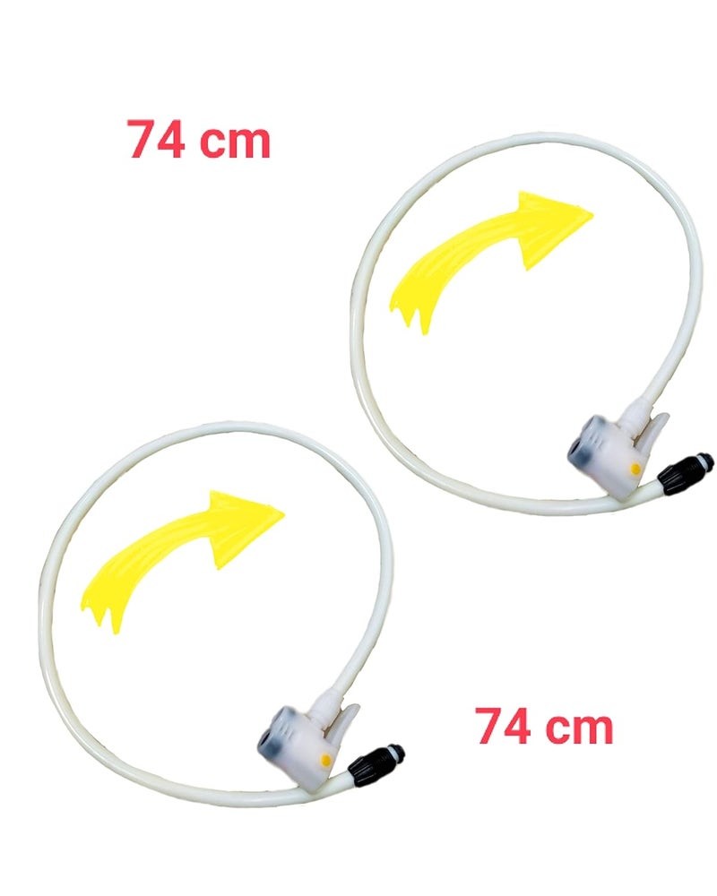 CYIDER Multifuntional,Strong Material,Set of 2 Heavy Rubber,Cycle Pump Connection Pipe(Cycle Pump Accessories), (Rubber 02) - Image 5