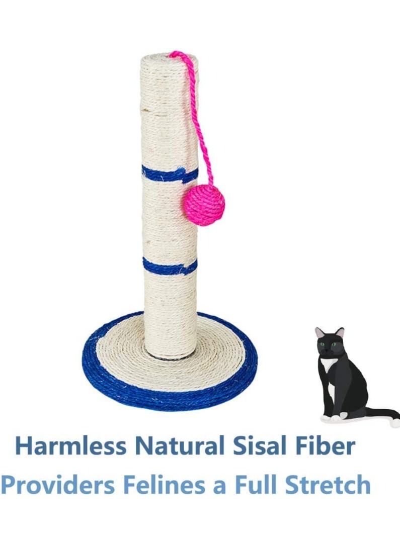 Cat Scratching Post Tree Tower With Ball Scratcher Toy Made Of Natural Sisal For Cats Kittens - Image 4