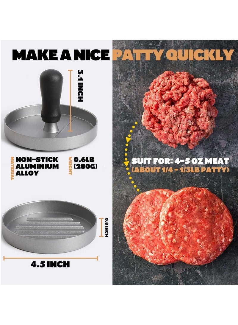 CMGTYYD Burger Press Patty Maker - Kitchen Mold Hamburger Press with 100 Parchment Papers - Non - Stick Hamburger Mold with Free Wax Patty Paper Sheets - BPA Free - Image 2