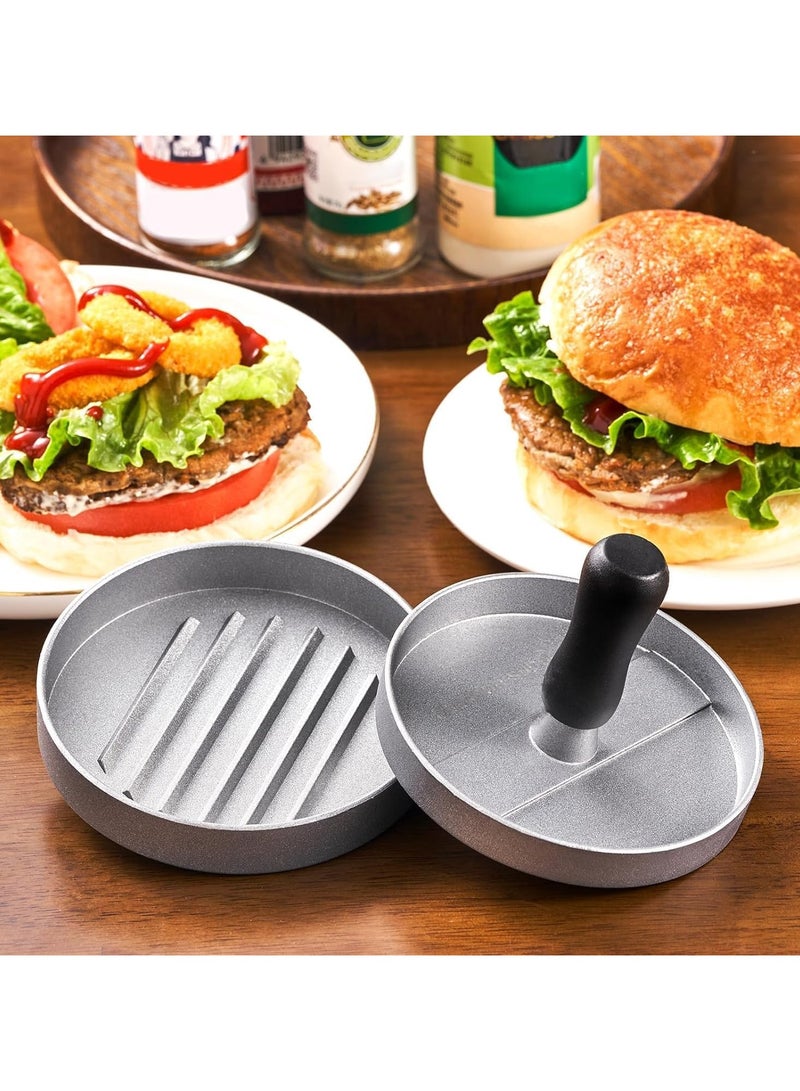 CMGTYYD Burger Press Patty Maker - Kitchen Mold Hamburger Press with 100 Parchment Papers - Non - Stick Hamburger Mold with Free Wax Patty Paper Sheets - BPA Free - Image 5