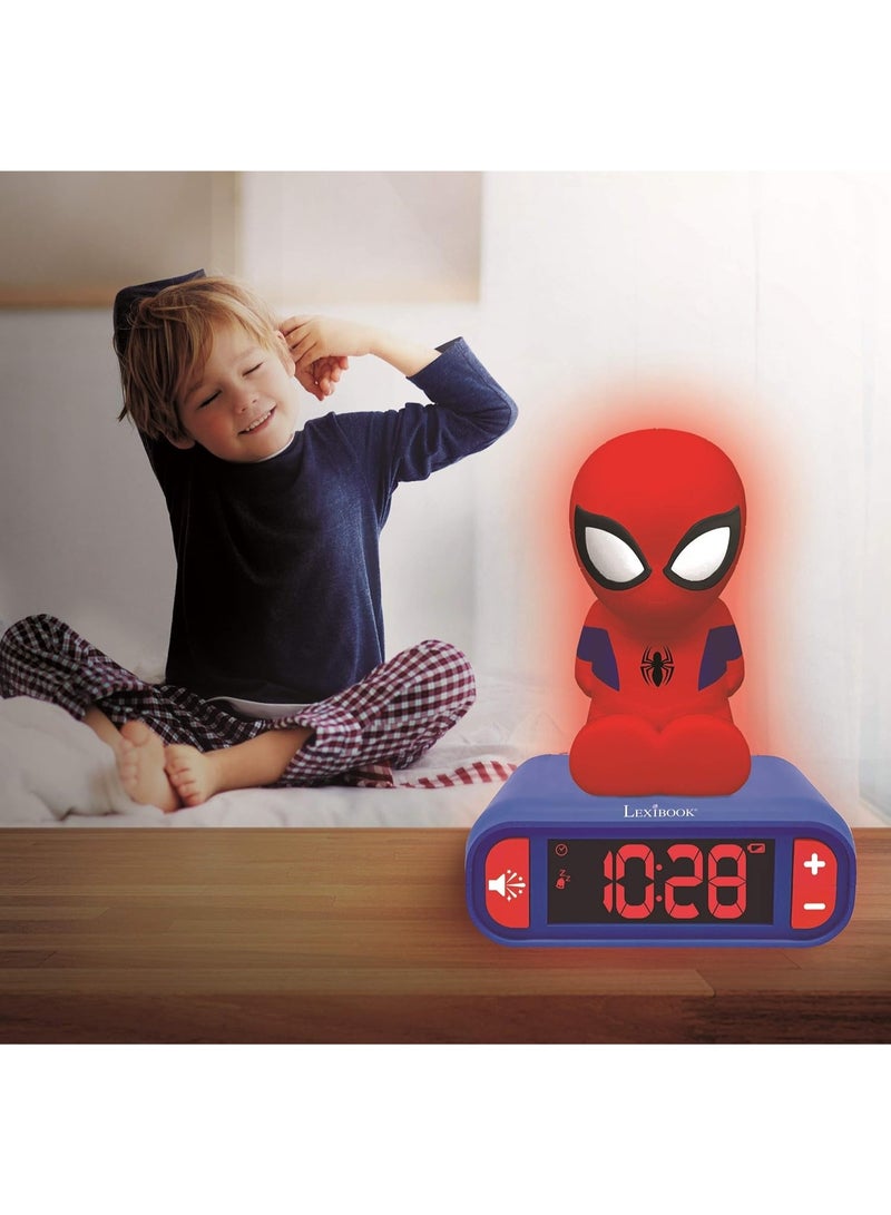 Lexibook Marvel Spider-Man Digital Alarm Clock with Night Light Snooze and Marvel Spider Man Superheroes Sound Effects - Boys Clock - Luminous Spiderman - Image 5