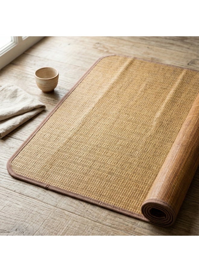 VELMORE Natural Bamboo Mat 90x190 cm – Eco-Friendly Foldable Sleeping Mat, Lightweight Breathable Floor Mat for Home, Yoga & Relaxation - Image 2