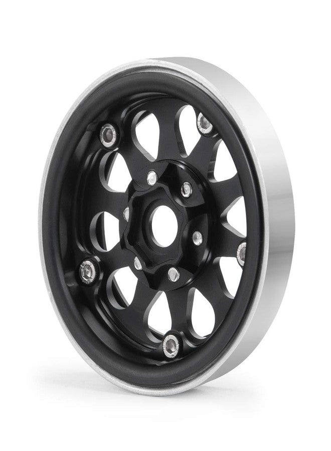 MOHERO Aluminum Alloy 1.9" Beadlock Wheels Rims Hub for RC 1/10 TRX4, Axial SCX10 SCX10-II SCX10-III, D90 Scale RC Crawler Car (Matte Black) - Image 4