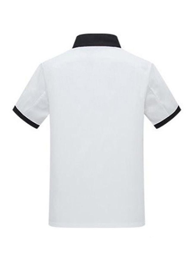 Pocket Detailed Chef Coat White/Black - Image 2