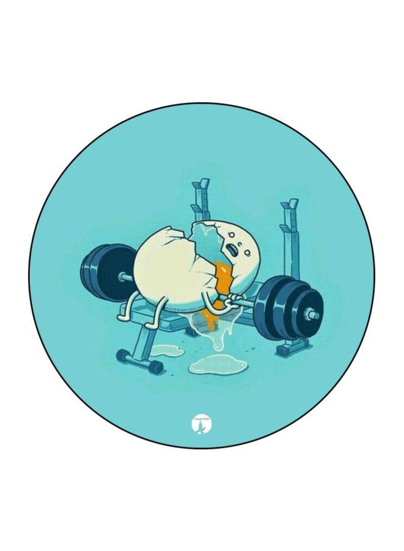 RKN Egg Printed Mouse Pad  Blue/White/Yellow