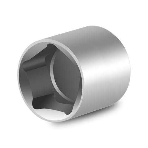 EVRBUL Stainless Steel Penta Socket 3/8" Drive 51/64" 5-Point Utility Impact Socket for 5 Point Nuts on Fire Hydrant Curb Cover or Valve - Image 1