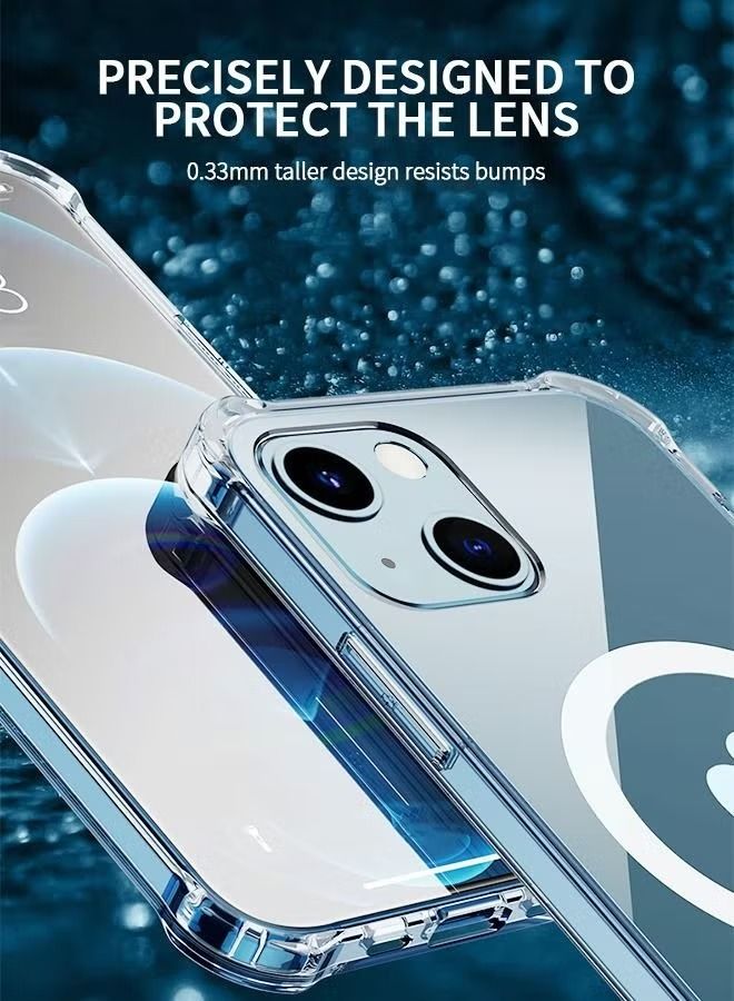 IAF Magnetic Clear iPhone 14 Max Case, MagSafe Compatible Case, Drop Resistant phone shell Supports Wireless Charging, Transparent Non-Yellowing Phone cover 6.7" - Clear  - Image 2