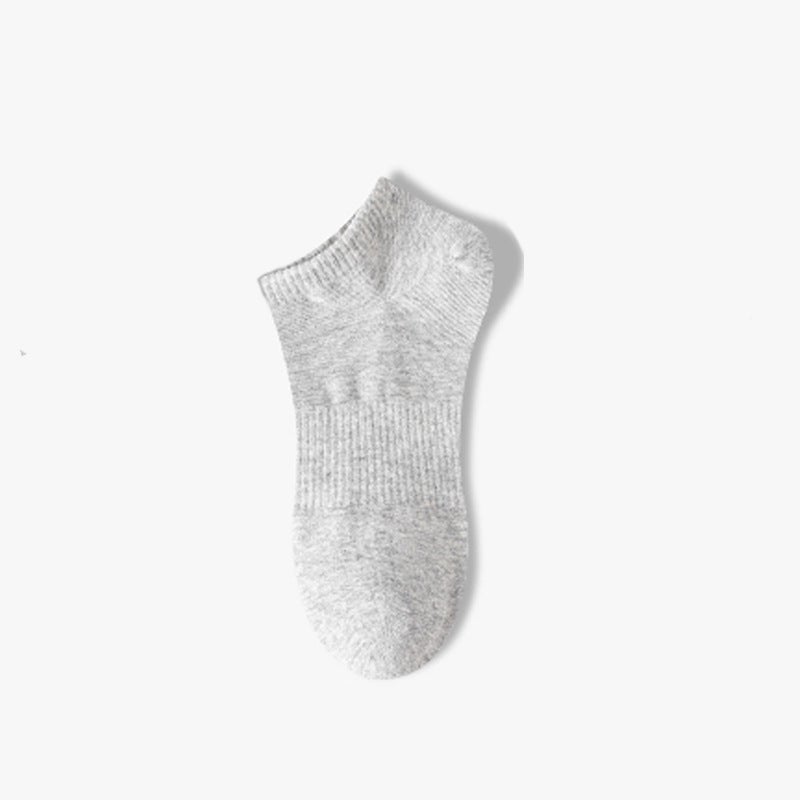 Unisex Cotton Socks Breathable Sweat-Absorbent Gray-short