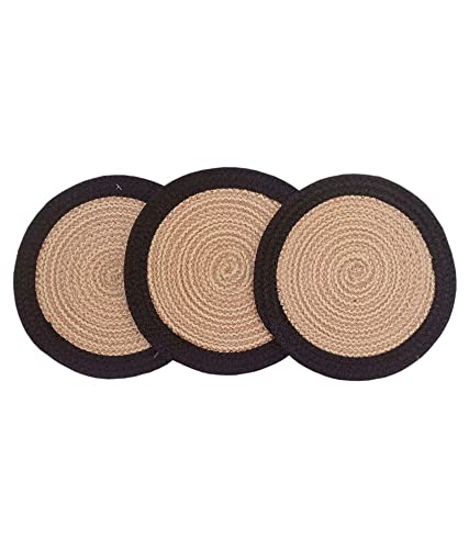 Quace Jute Coasters Pack of 6 for Dining Drinks Coffee Table Home Decor… - Image 2