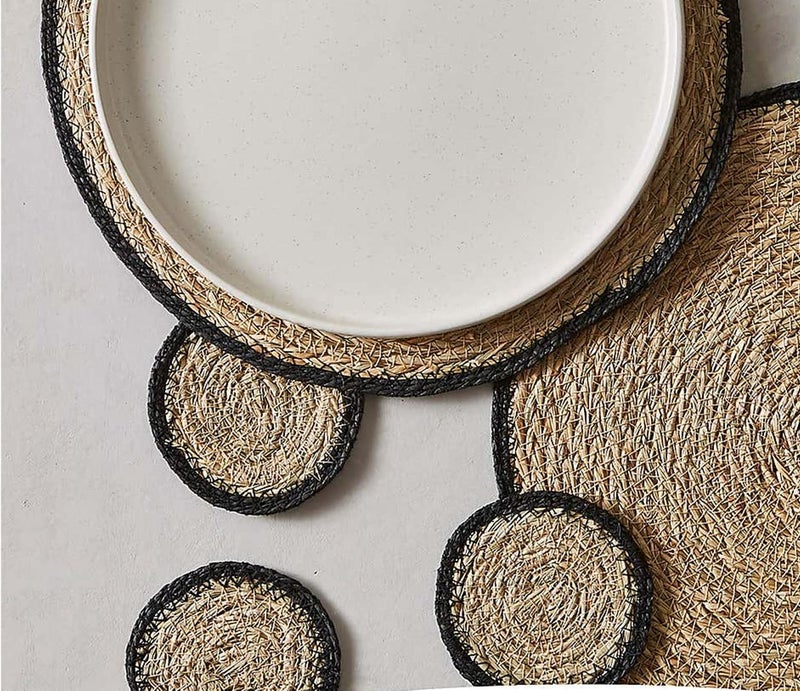 Quace Jute Coasters Pack of 6 for Dining Drinks Coffee Table Home Decor… - Image 3