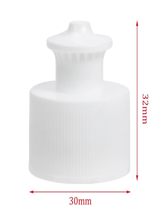 ZYAMY 20PCS White Plastic Push Pull Replacement Cap Splash Proof Twist Sports Bottle Cap Portable Soda Bottle for Stadiums Sports Events Running and Travel - Image 2