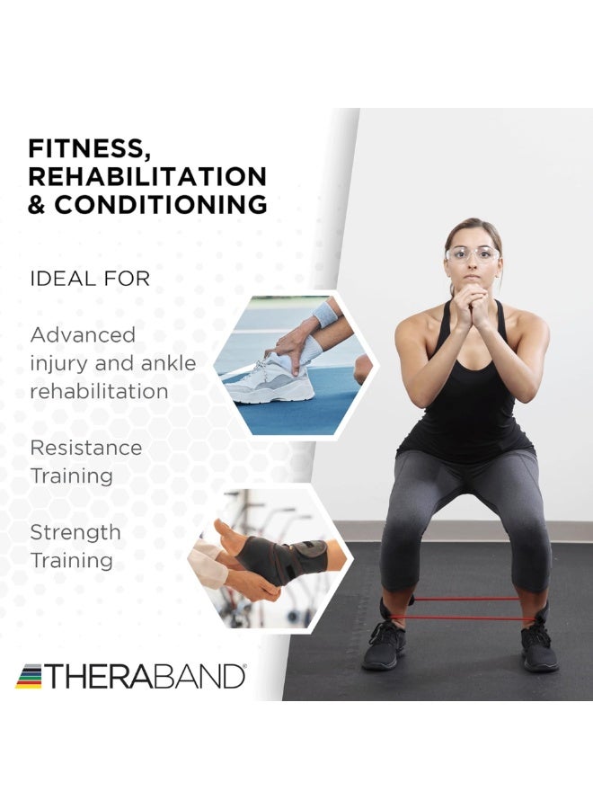 TheraBand Professional Latex Resistance Tubing with Padded Cuffs – 12-Inch Heavy Duty Resistance Band for Physical Therapy, Pilates & Home Workouts – Includes Comfort Grips - Image 4