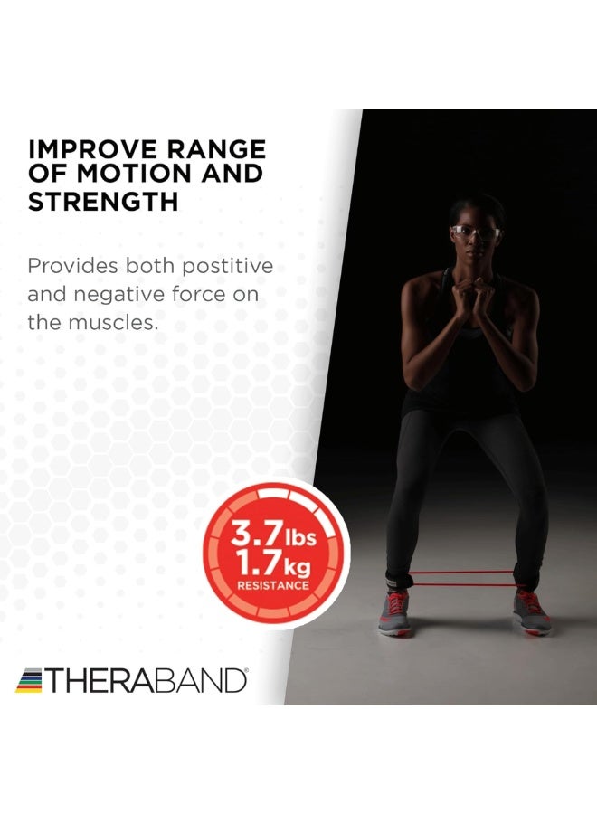 TheraBand Professional Latex Resistance Tubing with Padded Cuffs – 12-Inch Heavy Duty Resistance Band for Physical Therapy, Pilates & Home Workouts – Includes Comfort Grips - Image 2
