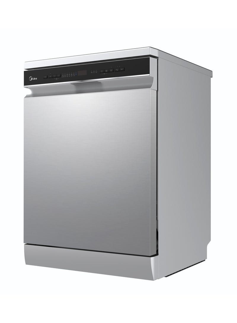 Midea Dishwasher 14 Place Sets Londish Fresh Auto Open WIFI Dual Zone Wash ABT Filter Adjustable Rack - MDWEF1433D(SS)-WI-EG Silver - Image 2