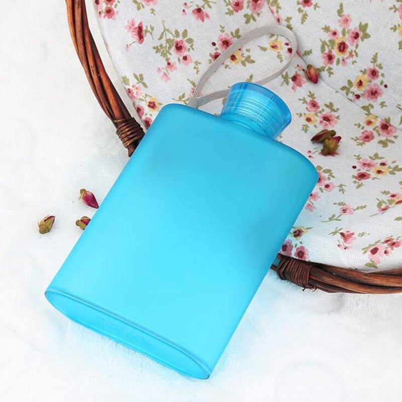 klarako Portable Stylish Flat BPA Free Drink Bottle/Water Bottle, Notebook Design Sports Drinking Bottle, Blue, 16x10.1cm - Image 2