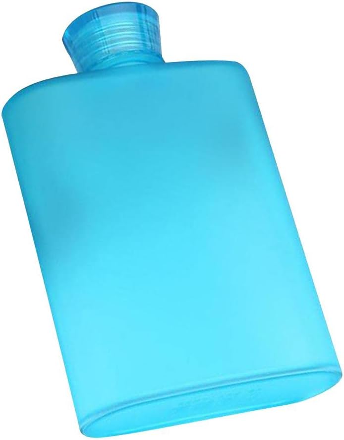 klarako Portable Stylish Flat BPA Free Drink Bottle/Water Bottle, Notebook Design Sports Drinking Bottle, Blue, 16x10.1cm - Image 1