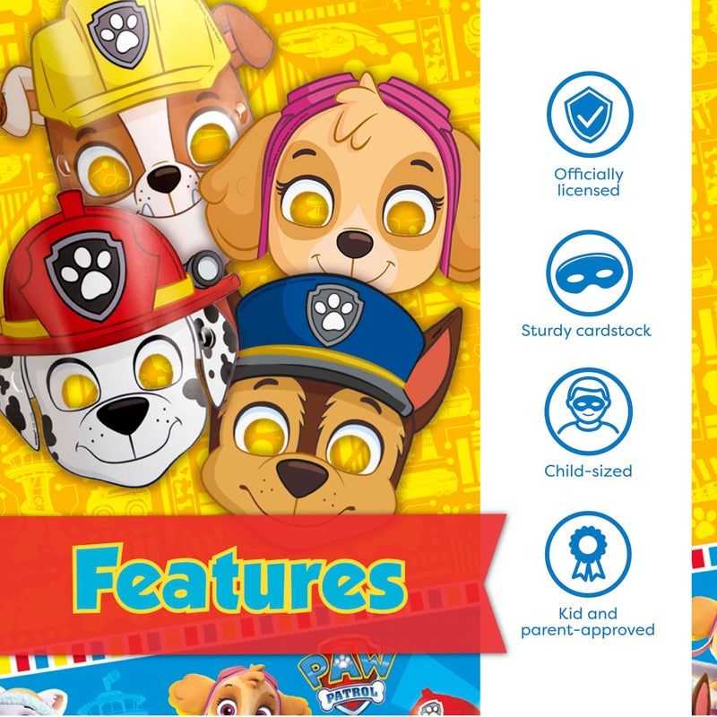 Unique Paw Patrol Party Favors and Birthday Decorations | Paw Patrol Masks 16 Pack | Officially Licensed Party Supplies - Image 3
