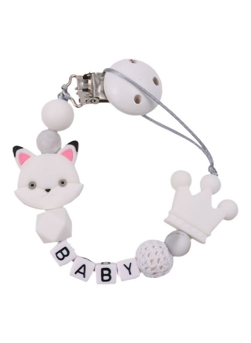 اليشمك سلسلة لهاية للأطفال بتصميم لطيف من السيليكون مضاد للانزلاق من قطعة واحدة - Image 1