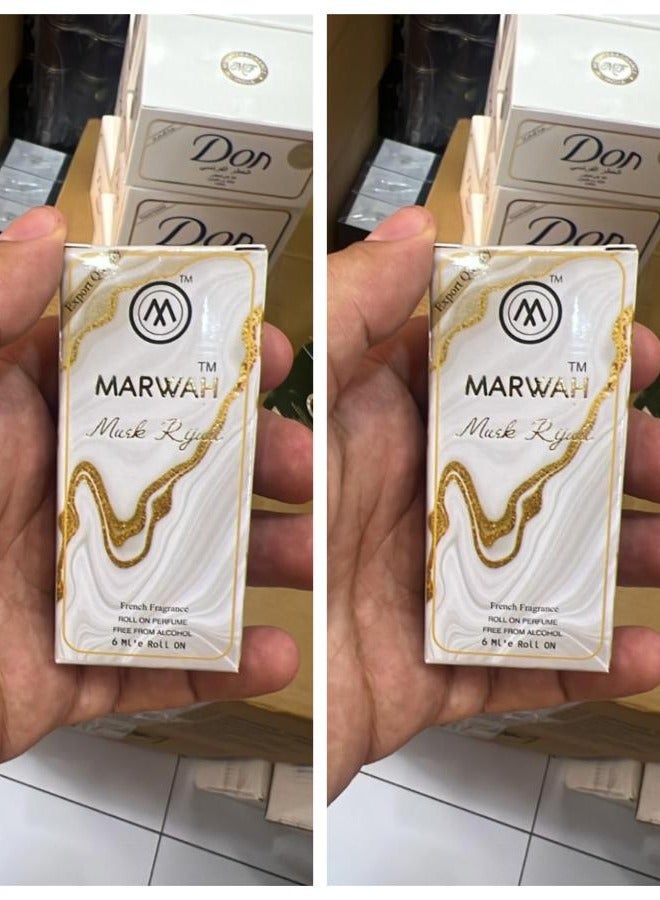 Musk Ryal French Fragrance Roll On Perfume 6 ml 2 Pcs