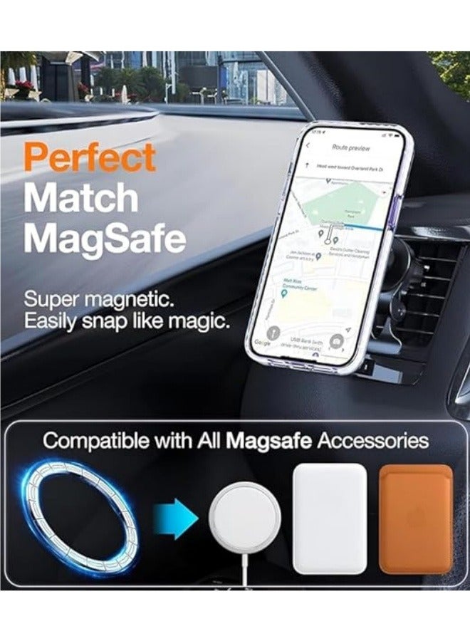 Clear Magnetic Case Compatible with Google Pixel 9 Pro, 【Compatible with Mag-Safe】 【Military Grade Drop Protection】【No-Yellowing】 Slim Metal on Phone Case for Pixel 9 Pro - Image 2