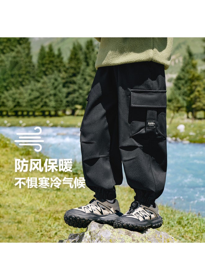 Zuoxi Boys' Cargo Pants - Spring/fall Outdoor Mountain Style Kids' Trousers, Autumn Long Pants, Casual Cuffed Pants, Trendy Mid-to-large Size Children's Wear - Image 3