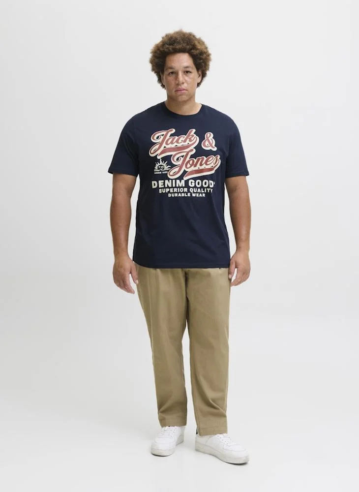 JACK & JONES Jjelogo Graphic Crew Neck T-Shirt