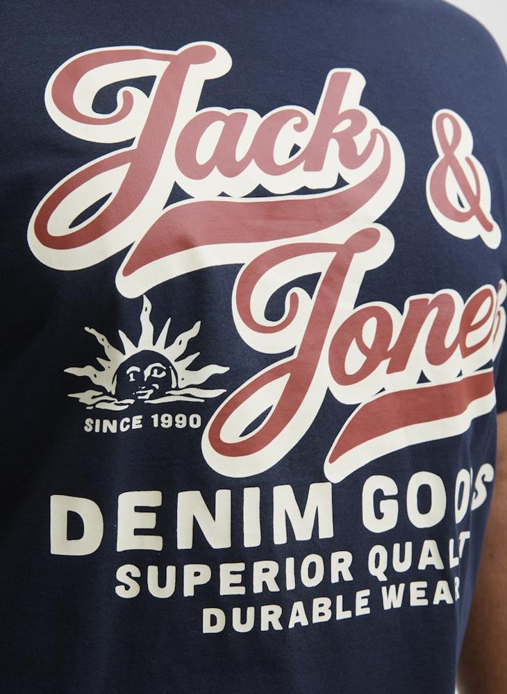 JACK & JONES Plus Size Graphic Print Crew Neck T-Shirt - Image 4