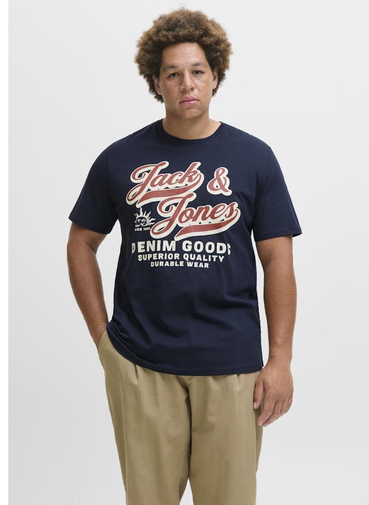 JACK & JONES Plus Size Graphic Print Crew Neck T-Shirt - Image 5
