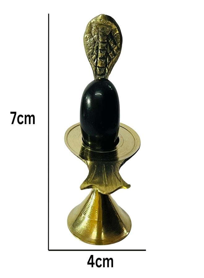 NAVYAKSH Shaligram Shivling with Brass Plate Trishul, Jalahari, Kalash with Stand, Trishul, Shaligram Stand - Image 2