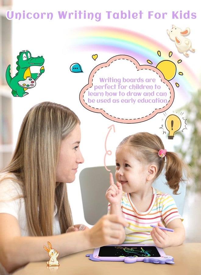 KOKODI LCD Writing Tablet for 3 4 5 6 7 8 Years Old Kids, Colorful Doodle Board, Writing Drawing Tablet, Educational Learning Toys Christmas Birthday Gift for Girl, Purple - Image 3