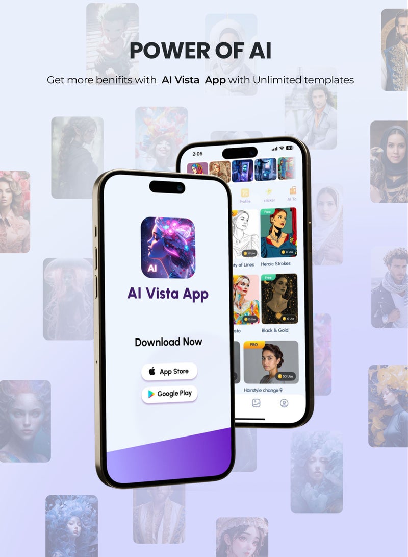 AI Vista iPhone 15 – Purple Smart Case with NFC, E-Ink Back Display, DIY Image - Image 4