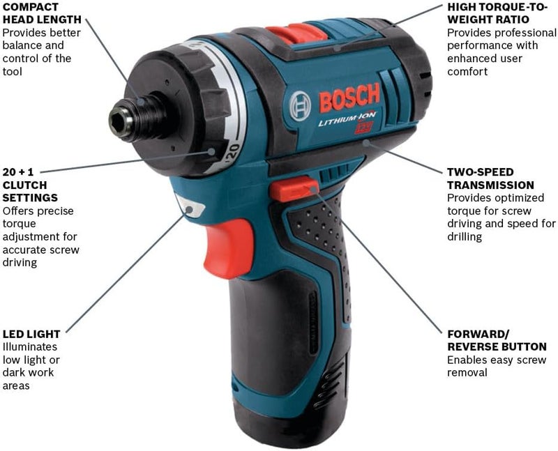 BOSCH PS21-2A مجموعة سائق جيب بسرعتين 12 فولت ماكس - Image 2