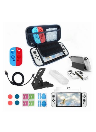 12 PCS Set, Carrying Case for Nintendo Switch OLED Console, Portable Travel Carry Case, Include Screen Protector, Protective Cover Case, Data Cable, Kickstand and Thumb Grip Caps - pzsku/ZB40669B14B875A467A70Z/45/_/1685441617/c5fe8458-d267-4442-89d3-99a6301665b0