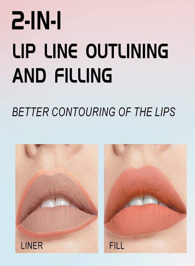 YOUNG VISION Gourd-Shaped Precision Liquid Lipstick & Lipliner - Nude Matte Shades - Image 5
