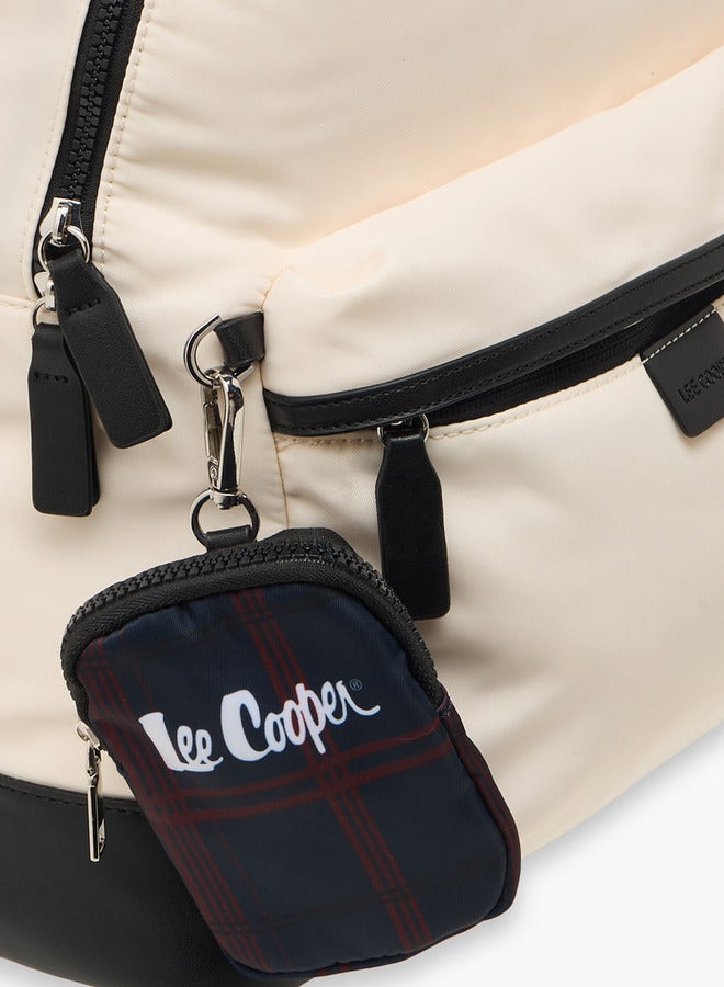 Lee Cooper Solid School Backpack and Zip Closure and Pouch - 31x15x41 cm  - Image 5