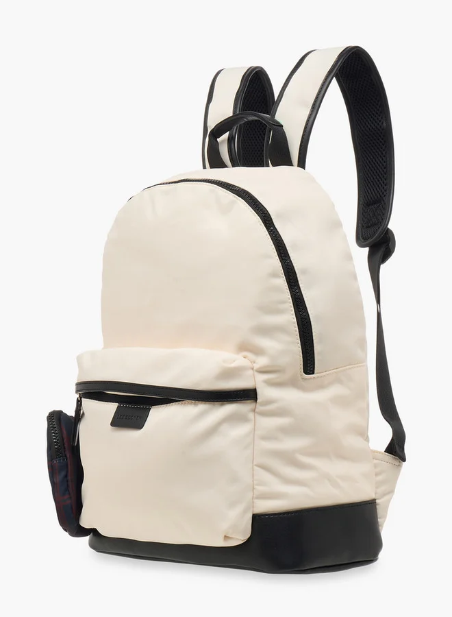 Lee Cooper Solid School Backpack and Zip Closure and Pouch - 31x15x41 cm