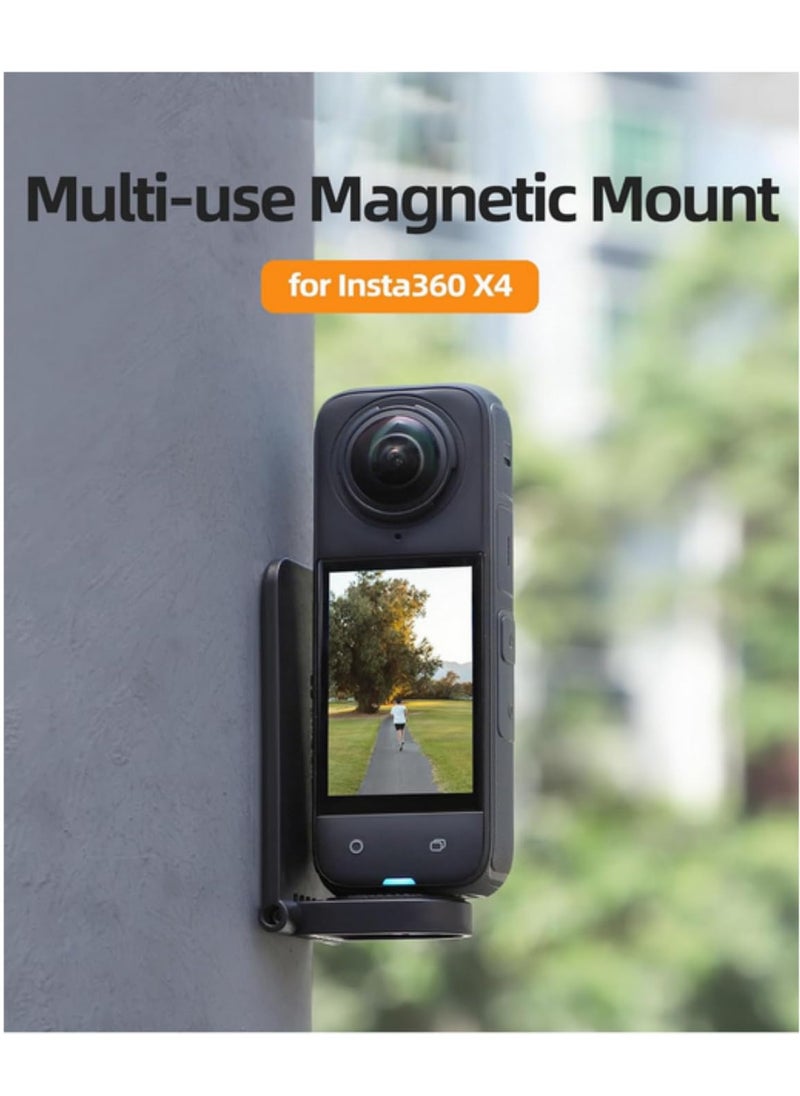 Generic Magnetic Mount Base for Insta360 X4 X3 Go 3S Angle Adjustable Handle Desktop Stand Bracket Base for DJI Pocket 3 Phone Grip Tripod Adapter for Action Cameras and Smartphones  - Image 2
