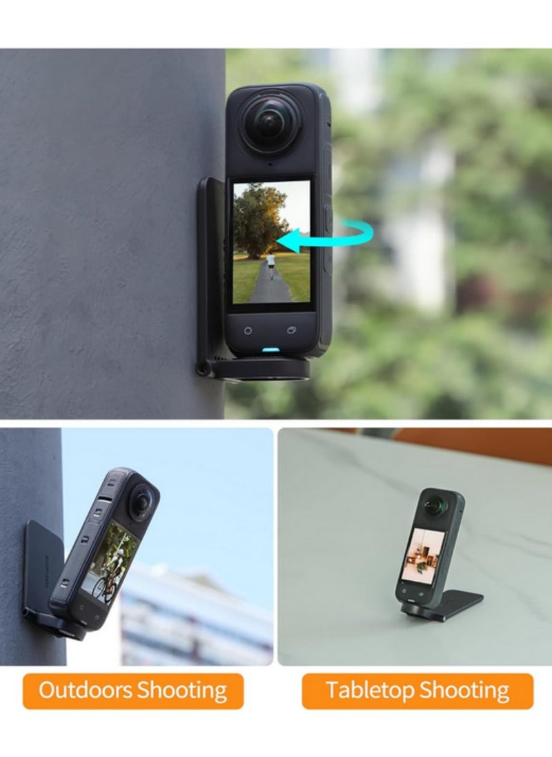 Generic Magnetic Mount Base for Insta360 X4 X3 Go 3S Angle Adjustable Handle Desktop Stand Bracket Base for DJI Pocket 3 Phone Grip Tripod Adapter for Action Cameras and Smartphones  - Image 3