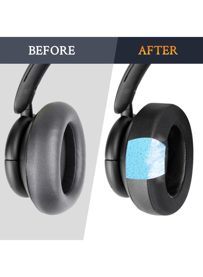 KISSUN Cooling Gel Earpads Replacement for Anker Soundcore Life Q30/Q35 Headphones, Ear Pads Cushions with Ice Silk Fabric, High-Density Noise Isolation Foam - Black - Image 5
