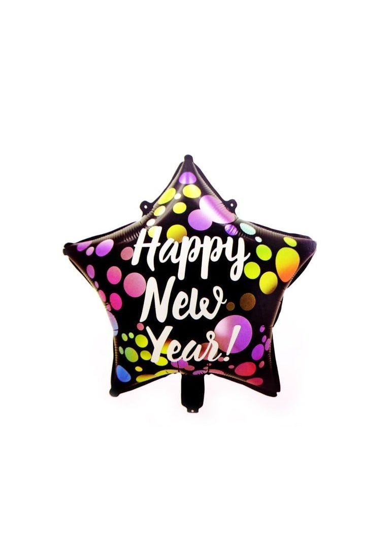 PARTY FUN Happy New Year Foil Balloon 1pcs Ring in the Celebration with Shimmering Elegance - Image 1