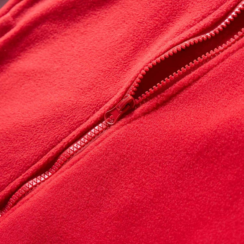 Spring&Gege Boys Full-Zip Polar Fleece Jacket Kids Solid School Uniform Outwear Jackets for Girls, Red, Size 9-10 Years - Image 4