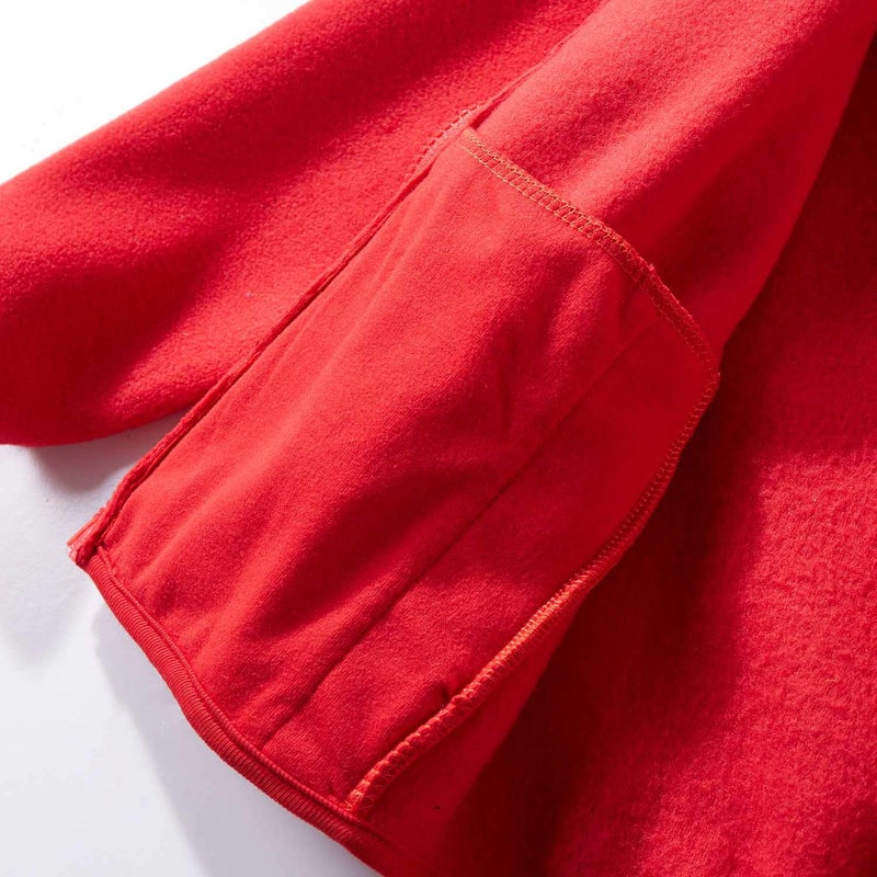 Spring&Gege Boys Full-Zip Polar Fleece Jacket Kids Solid School Uniform Outwear Jackets for Girls, Red, Size 9-10 Years - Image 3