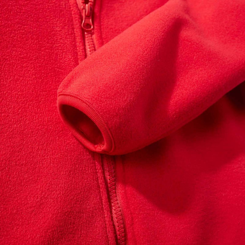 Spring&Gege Boys Full-Zip Polar Fleece Jacket Kids Solid School Uniform Outwear Jackets for Girls, Red, Size 9-10 Years - Image 5