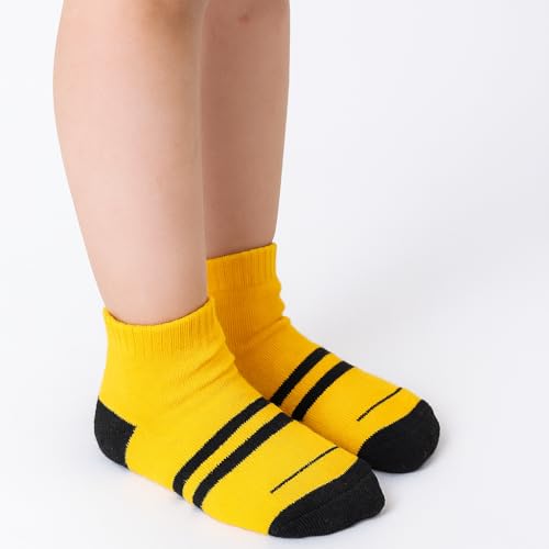 FOOTPRINTS Kids Unisex Organic Cotton & Bamboo Sports Ankle Length Socks | Multicolor | Pack Of 5 (5-8 Years) - Image 3