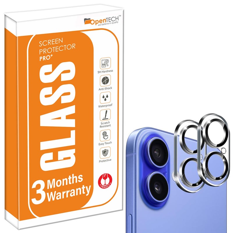 OpenTech ® Premium Camera Lens Protector Tempered Glass Compatible For iPhone 17 With Edge To Edge Coverage (Full Transparent) (Pack of Two) - Image 1