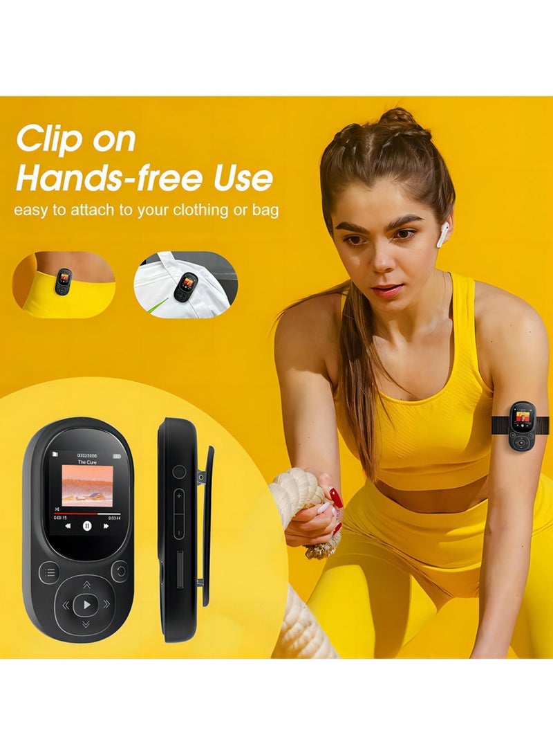 OasisLink MP3 player with a 1.5-inch screen, HiFi sound quality, and long battery life. Portable MP3 player with clip/pedometer for sports and running. Includes earphones (64GB). - Image 3