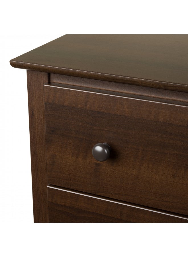 Prepac Prepac Fremont 2 Drawer Nightstand: Elegant Bedroom Furniture, Bedside Table with Open Shelf, 23.25"W x 16"D x 28"H, Espresso - EDC-2428  - Image 2