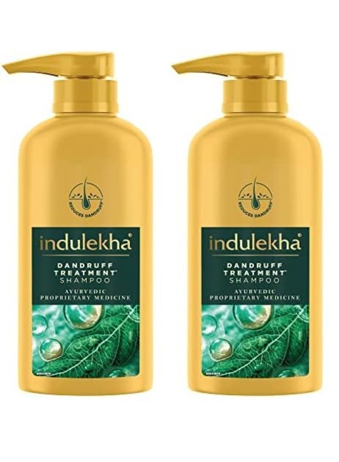Indulekha Dandruff Treatment Shampoo 580 ml (Pack of 2) - Image 1